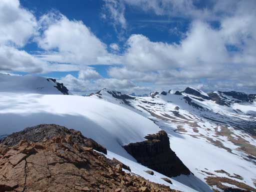 Looking over the shoulder of Mt. McArthur
