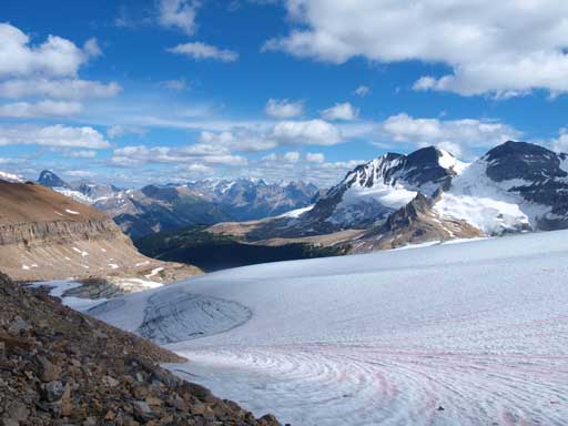 I like this view of Glacier des Poilus. Presidents on right.