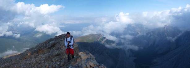 Grant on the broad north ridge
