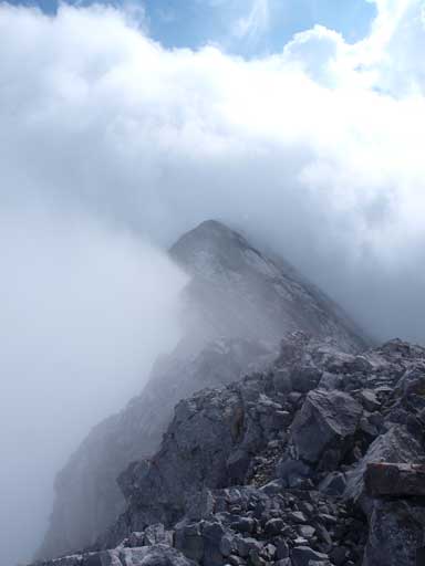 The clouds made this mountain looking big.