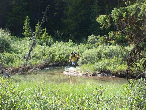 Kevin decided to walk in Vermillion River...