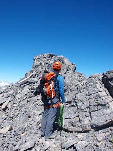 Now we are on the S. Ridge. Summit isn't far from this point.