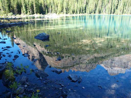 The reflection of Wiwaxy Peaks