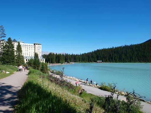Down to Lake Louise now