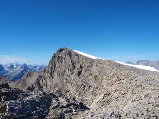 The true summit seen from one of the many false peaks