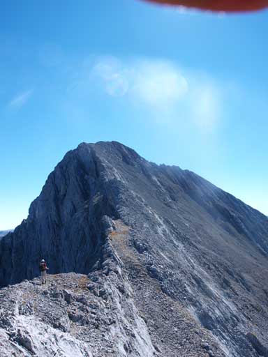 The summit of Old Baldy Mountain isn't far now