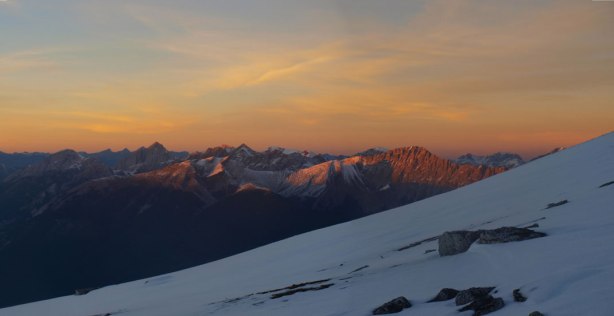 One last look at the evening glow on Colin Range