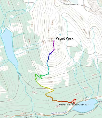 Paget Peak standard scramble route