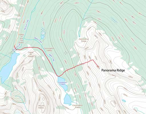 Panorama Ridge standard scramble route