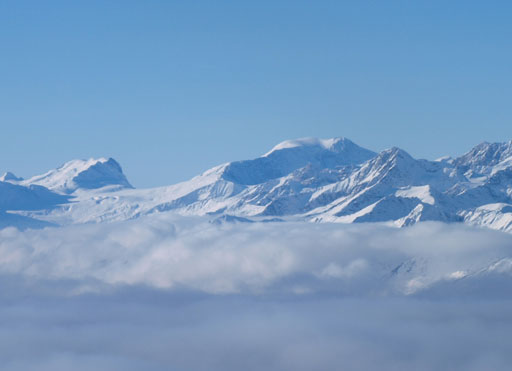 Zooming-in view of Mount Sir Wilfred Laurier