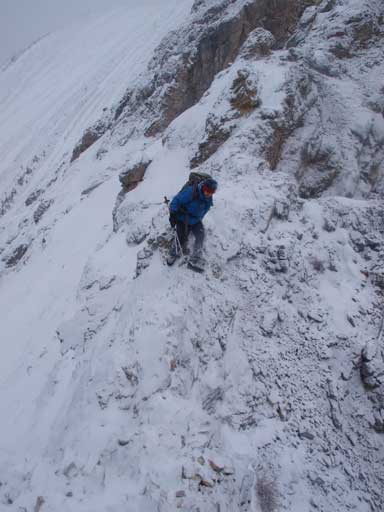 More of the descent on the west tower
