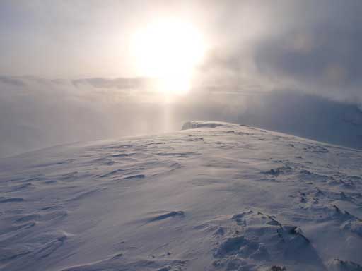 We got some brief sunshine on the summit.