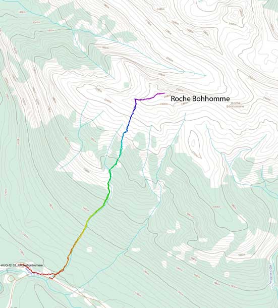 Roche Bonhomme (Old Man Mountain) scramble route