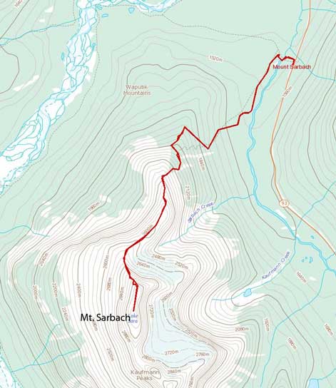 Mt. Sarbach standard scramble route