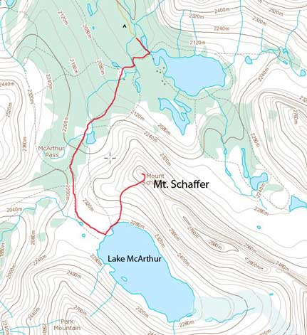 Mt. Schaffer scramble route