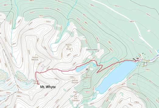Mt. Whyte standard scramble route