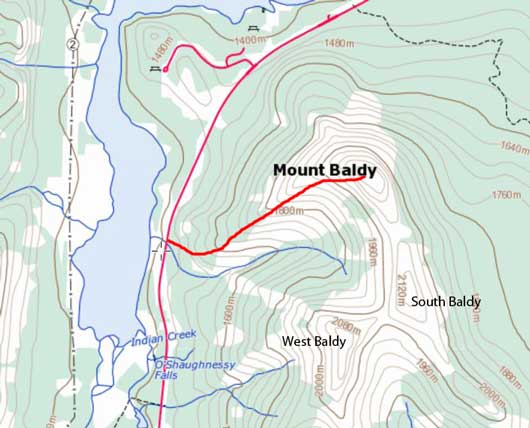 Mt. Baldy main summit scramble route