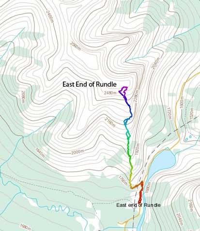 East End of Rundle standard scramble route