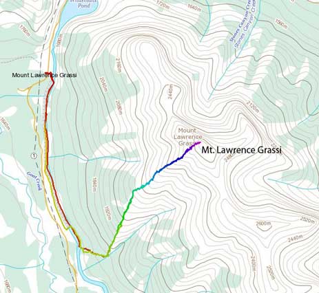 Mt. Lawrence Grassi standard scramble route