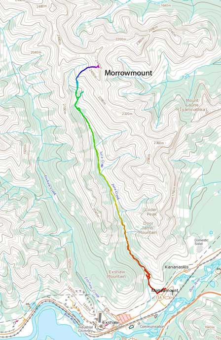 Morrowmount scramble route via Jura Creek