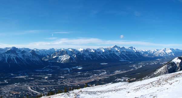 Bow Valley from above treeline. I was already exhausted now...
