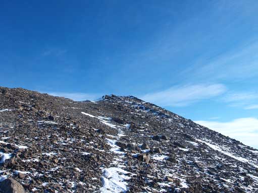 Going towards the first of many false summits. As you can see, it was pretty dry in the alpine
