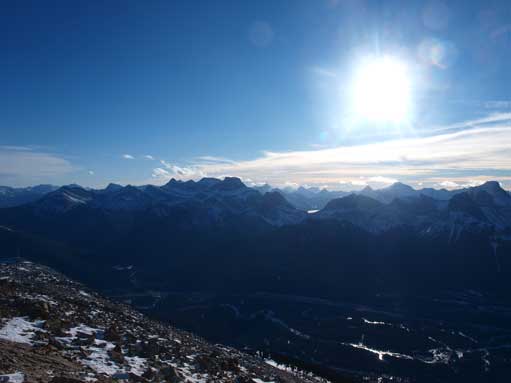 The sun was getting low. Time to hurry up on the descent