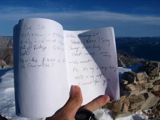 It was my birthday, and a peak is a perfect b-day gift!