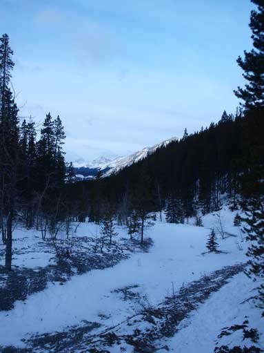 The approach trail is Baldy Pass Trail. It was fairly dry on this January day.