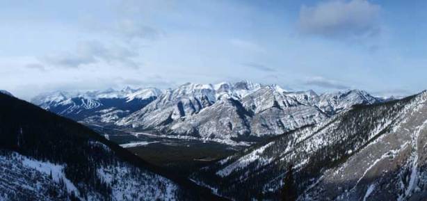 A long shot of Kananskis Valley
