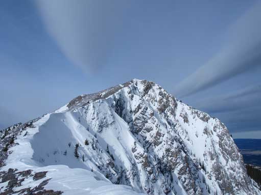 Looking back towards the north peak