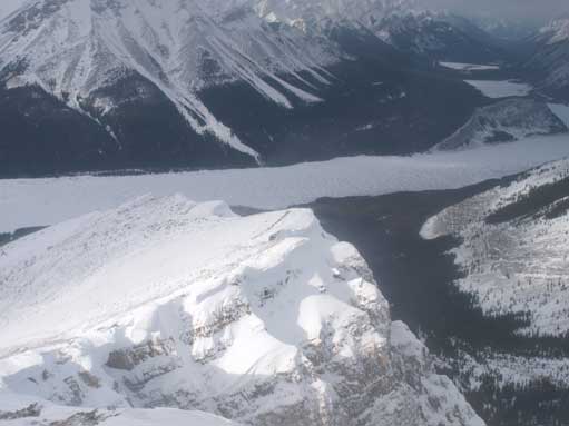 Looking back at sunshine shone on false summit