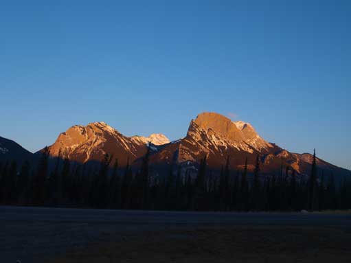 Alpenglow from our parking lot