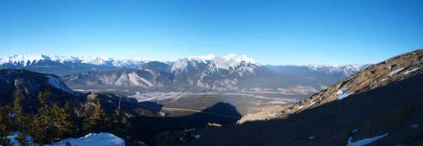 Panorama of Athabasca River valley