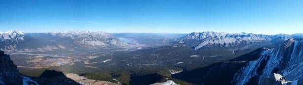 Panorama towards East side. The lake is Brule Lake, and Roche a Perdrix is just to the right of Brule Lake