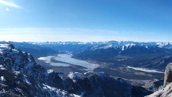 Jasper Lake and Talbot Lake towards west side.