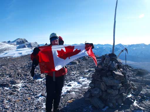 Morgan on the summit