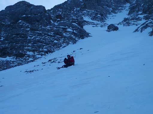 Morgan enjoys his butt-sliding