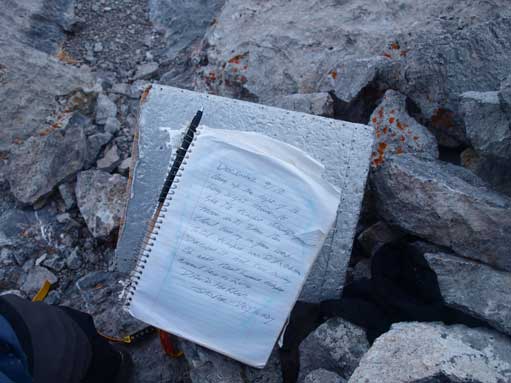 The summit register