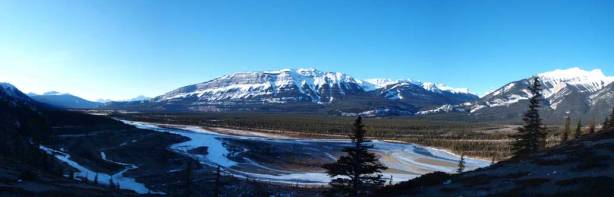 Panorama of Athabasca River Valley
