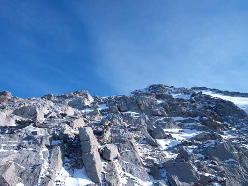 Typical terrain on summit block.