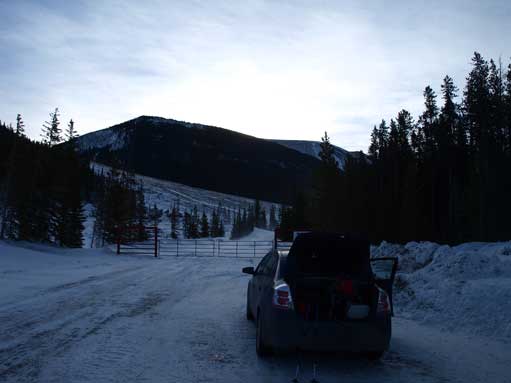 This is where I parked and slept