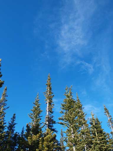 On the way down. What a beautiful sky!