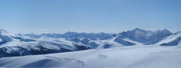 Looking deep south. The Six Pass Route goes into this area.