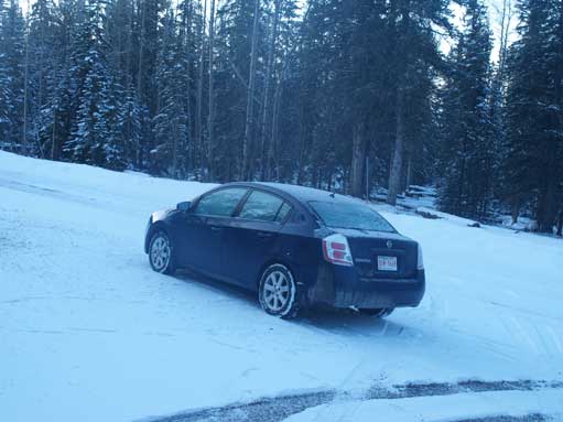 This wasn't a good place to play around with my 2WD without winter tires!