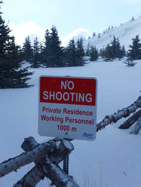 Near the summit, we encountered this sign