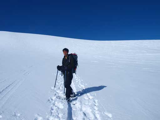 Me on the icefield just about to ascend the head-wall