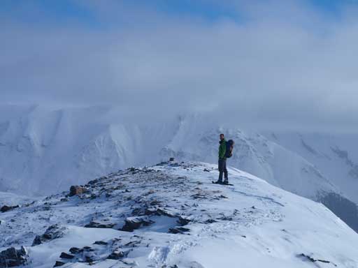 Vern decided to go down the false summit for a while checking things out