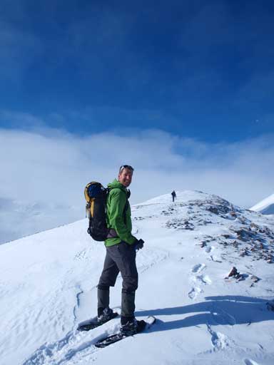 Vern going back towards the false summit. 