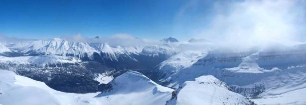 Looking towards Highway side from the summit. The high peak is Cirrus Mountain